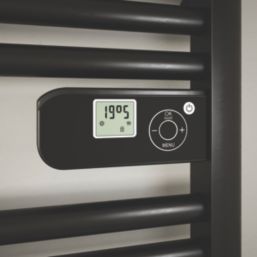 Flomasta 980mm x 545mm 1705BTU Black Flat Electric Towel Radiator