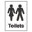 Essentials Womens / Gents Toilet Sign 200mm x 150mm