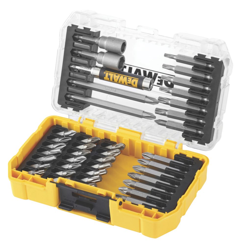 DeWalt 6.35mm Hex Shank Mixed Screwdriver 40 Piece Set Screwfix