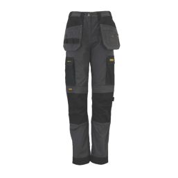 DEWALT Roseville Womens Work Trousers Grey/Black Size 10 29" L