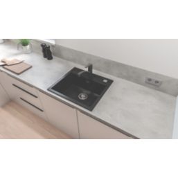 Grohe QuickFix Start  Low Spout Kitchen Tap Matt Black