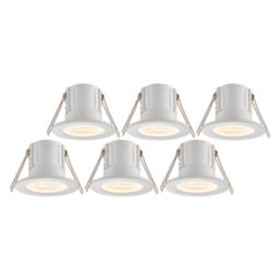Saxby CosmosEco V3 Fixed  Fire Rated LED Recessed Downlights White 6W 500lm 6 Pack