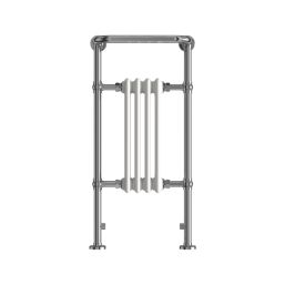 Flomasta 952mm x 479mm 907BTU White / Chrome Steel Traditional Towel Radiator