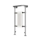 Flomasta 952mm x 479mm 907BTU White / Chrome Steel Traditional Towel Radiator
