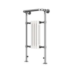 Flomasta 952mm x 479mm 907BTU White / Chrome Steel Traditional Towel Radiator