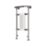 Flomasta 952mm x 479mm 907BTU White / Chrome Steel Traditional Towel Radiator