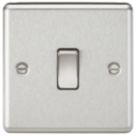 Knightsbridge  10AX 1-Gang 2-Way Light Switch  Brushed Chrome