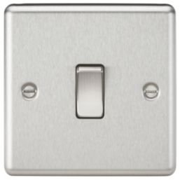 Knightsbridge  10AX 1-Gang 2-Way Light Switch  Brushed Chrome