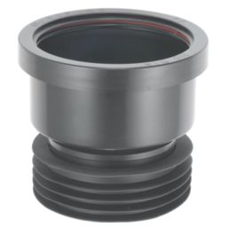 McAlpine  Push-Fit Single Socket Drain Connector Black 110mm