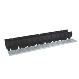 FloPlast FloDrain Channel Drain & Galvanised Grate Silver 115mm x 1m