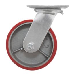 Essentials Industrial Swivel Castor 150mm Red