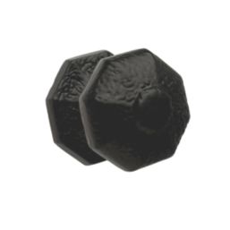 Designer Levers Octagonal Door Knob Black 63mm