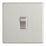 Contactum Lyric 10AX 1-Gang Intermediate Switch Brushed Steel with White Inserts