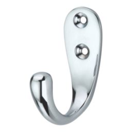 Essentials Single Hook Polished Chrome 46mm 5 Pack
