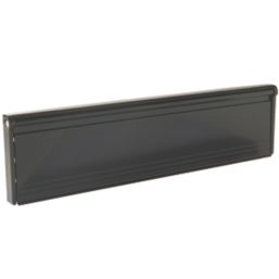 Stormguard Brush Letter Plate Black 292mm x 75mm