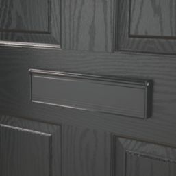 Stormguard Brush Letter Plate Black 292mm x 75mm