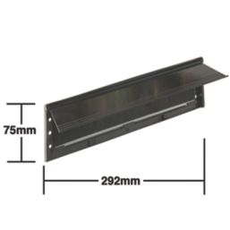 Stormguard Brush Letter Plate Black 292mm x 75mm