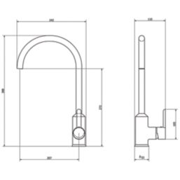 ETAL Entice Single Lever Mono Mixer Kitchen Tap Brushed Brass