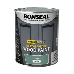 Ronseal 750ml Sage Satin Wood Paint