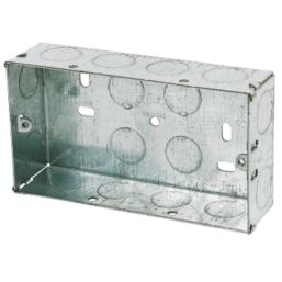 Appleby  2-Gang Galvanised Steel  Knockout Box 35mm