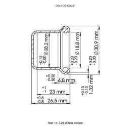 Flomasta  Copper Press-Fit M-Profile Stop Ends 28mm 2 Pack