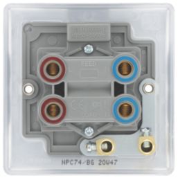 British General Nexus Metal 45A 1-Gang DP Cooker Switch Polished Chrome with LED