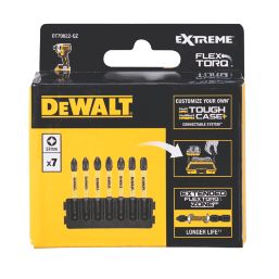 DEWALT Flextorq 6.35mm Hex Shank PZ Screwdriver Bits 7 Pieces