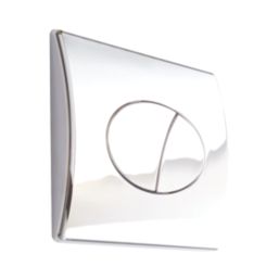 Highlife Bathrooms Storr Curved Dual-Flush Flushing Plate Chrome