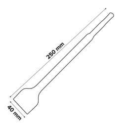 Erbauer SDS Plus Shank Straight Chisel 40mm x 250mm