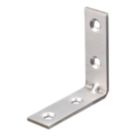 Essentials Corner Brackets Silver 50mm x 50mm x 16mm 4 Pack