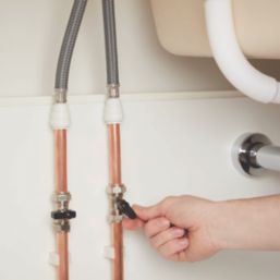 Flomasta Push-Fit Straight Flexible Hose 15mm x M10  x 300mm