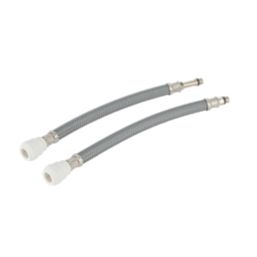 Flomasta Push-Fit Straight Flexible Hose 15mm x M10  x 300mm