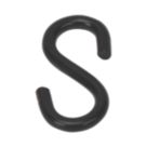 Essentials S-Hooks Black 30 x 3mm 4 Pack