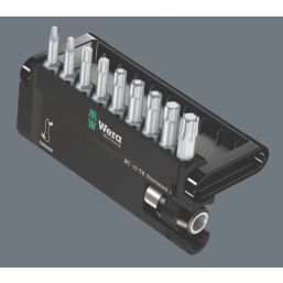 Wera Bit-Check 10 TX Universal 1 1/4" Hex Shank TX Bit Set 10 Pieces