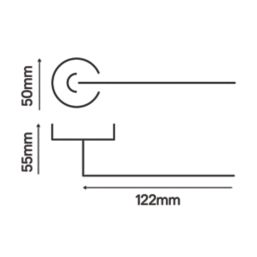 Smith & Locke Beadnell Fire Rated Lever on Rose Door Handles Pair Brushed Nickel