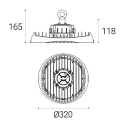 4lite  LED Highbay With Microwave Sensor Black 200W 26,000lm