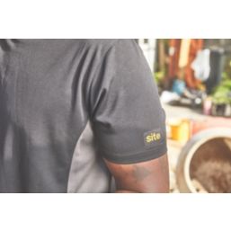 Site Leckman Short Sleeve T-Shirt Black X Large 49" Chest