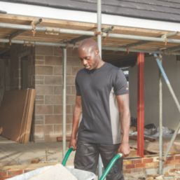 Site Leckman Short Sleeve T-Shirt Black X Large 49" Chest