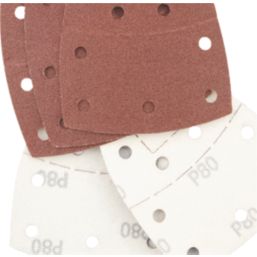 Titan   80 Grit 11-Hole Punched Multi-Material Sanding Sheets 150mm x 100mm 5 Pack