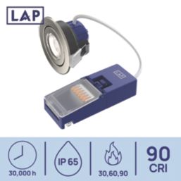 LAP Chaac Tilt  Fire Rated LED Downlight Brushed Nickel 5.5W 600lm