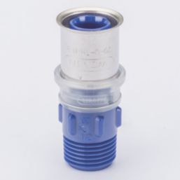 Wavin Tigris K5 Multi-Layer Composite Press-Fit Adapting Male Couplers 0.5" x 20mm 10 Pack