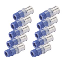 Wavin Tigris K5 Multi-Layer Composite Press-Fit Adapting Male Couplers 0.5" x 20mm 10 Pack