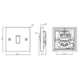 Knightsbridge  20A 1-Gang DP Control Switch Antique Brass