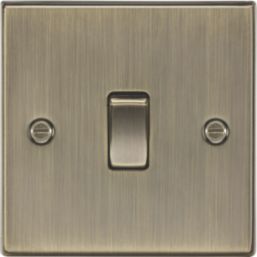 Knightsbridge  20A 1-Gang DP Control Switch Antique Brass