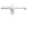 Rothley Matt White Extendable Curtain Pole with Stud Finials 28mm x 125-216cm