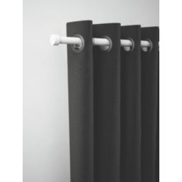 Rothley Matt White Extendable Curtain Pole with Stud Finials 28mm x 125-216cm