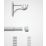 Rothley Matt White Extendable Curtain Pole with Stud Finials 28mm x 125-216cm