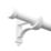 Rothley Matt White Extendable Curtain Pole with Stud Finials 28mm x 125-216cm