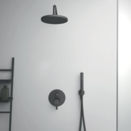 Ideal Standard Idealrain Horizontal Wall Mounted Shower Arm Silk Black 400mm x 55mm