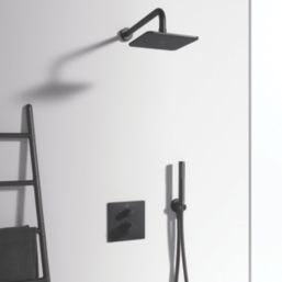 Ideal Standard Idealrain Horizontal Wall Mounted Shower Arm Silk Black 400mm x 55mm